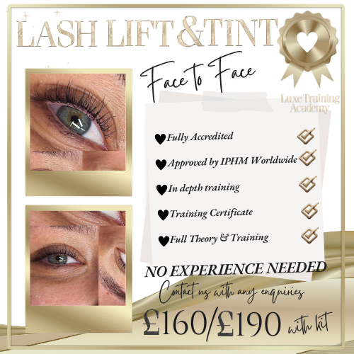 Lash Lift and Tint Face to Face Course