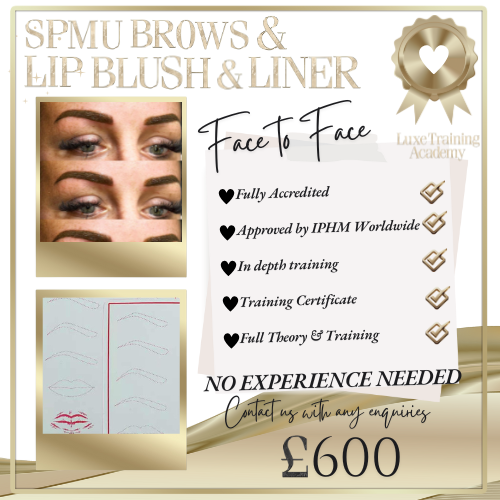 SPMU Brows, Lip Blush and Liner Face to Face Course